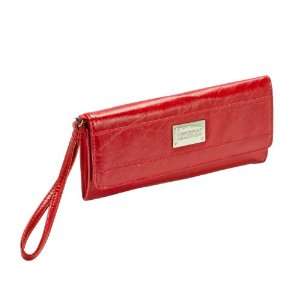   Cole Red Womens Leather Wristlet Clutch Wallet 