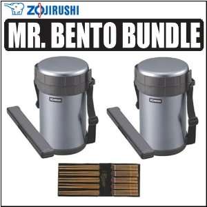  Zojirushi Mr. Bento Stainless Lunch Jar 2 pack Bundle With 