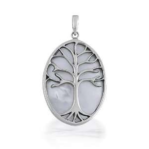    Tree of Life Sterling Silver Pendant Mother of Pearl Jewelry