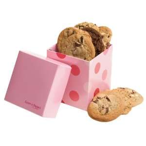 Geoff & Drews Pink Dots Gift Box of 8 Fresh Baked Chocolate Chip 