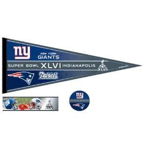 Super Bowl 46 XLVI NY New York Giants vs New England Patriots Bumper 