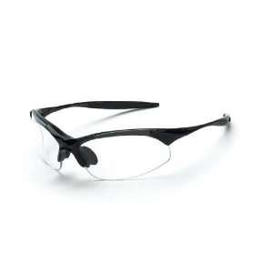   Safety Glasses Clear Lens   Shiny Black Frame   1524