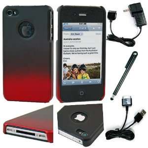  Protective 2 Tone Red Black Hard Shell Case for Apple 