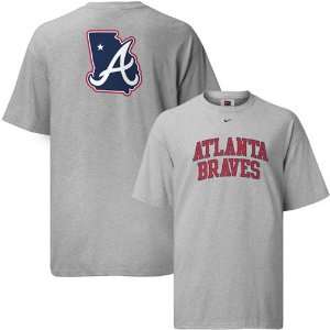    Nike Atlanta Braves Ash Changeup Arched T shirt
