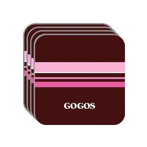 Personal Name Gift   GOGOS Set of 4 Mini Mousepad Coasters (pink 