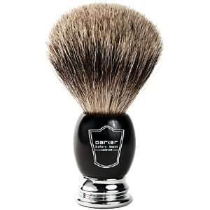100% Pure Badger Bristle Shaving Brush with Black Deluxe Handle & Free 