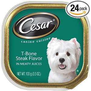 Cesar Canine Cuisine T Bone Steak Flavor in Meaty Juices for Small 