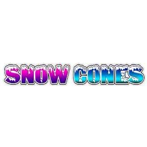  SNOW CONES Concession Decal sticker sno kone cone sign 