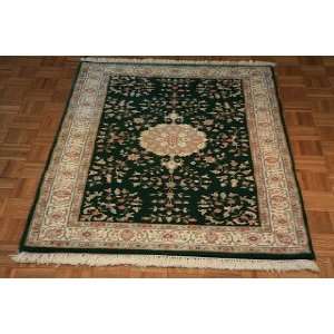    4x6 Hand Knotted Kashan India Rug   40x60