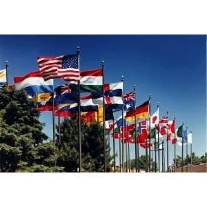  4 ft. x 6 ft. U.N. Member Flag Set For Outdoor Use Patio 