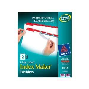  Maker Dividers with Red Tabs, 5 Tab, 25 Sets (11412)