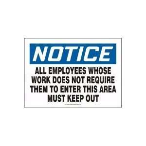  NOTICE ALL EMPLOYEES WHOSE WORK DOES NOT REQUIRE THEM TO 