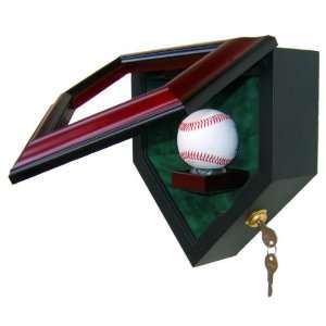  1 Baseball Homeplate Shaped Display Case Sports 