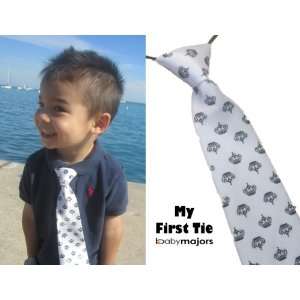 My First Necktie Tie w Elastic Band Boy Toddler  White 