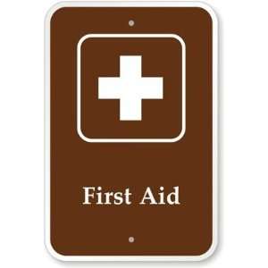  First Aid (with Graphic) Diamond Grade Sign, 18 x 12 