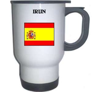  Spain (Espana)   IRUN White Stainless Steel Mug 