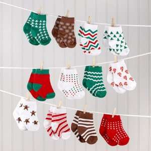  12 Days of Christmas Holiday Baby Socks Gift Set Health 