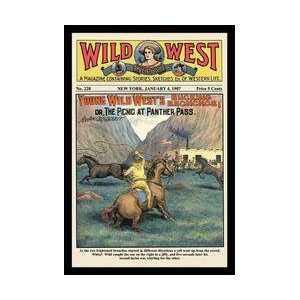  Wild West Weekly Young Wild Wests Bucking Broncos 20x30 