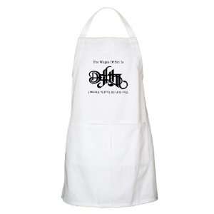  Apron White The Wages Of Sin Is Death 