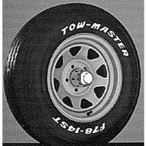 Towmaster T12145SG Trailer Tire And Wheel Asmbly, Galvanized Plain Rim 