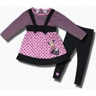 Minnie Mouse Hearts & Stripes 2 piece long sleeve top w/leggings for 