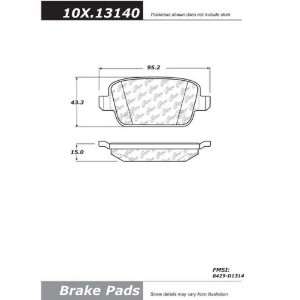 Centric Parts 106.13140 106 Series Posi Quiet Semi Metallic Brake Pad