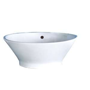 Decolav 1435 CWH Round Vitreous China Tapered and Angled Above Counter 