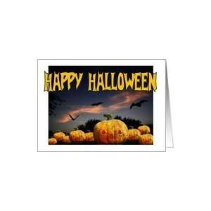  Happy Halloween, Jack O Lanterns at sunset Card Health 