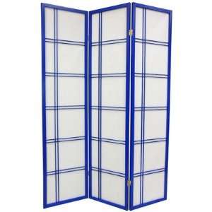  Double Cross Shoji Screen in Royal Blue Number of Panels 