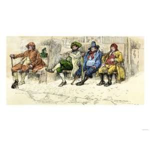   Tavern in the Bowery, New Amsterdam, 1600s Premium Poster Print, 18x24