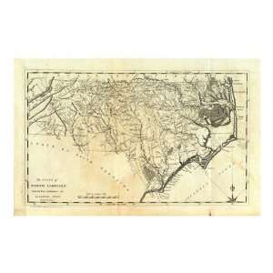   Carey   State Of North Carolina, 1795 Giclee Canvas