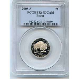  2005 PCGS Bison Nickel Proof MS69 Deep Cameo Everything 