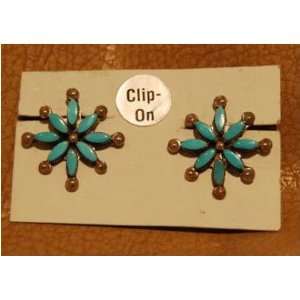  Turquoise Cluster Clip On 