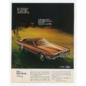  1971 Ford LTD Take A Quiet Break Print Ad (15230)