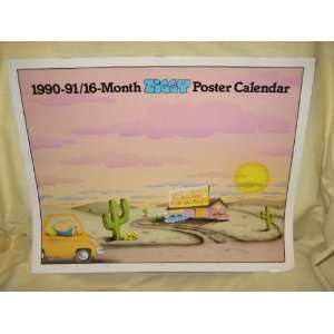   Poster Calendar Sixteen Month 1990 91 Calendar 