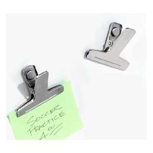 Forma Magnetic Clips   Set of Two (Stainless Steel) (3H x 3W x 1.2D 