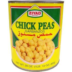 Ziyad Chick Peas (Garbanzo Beans) 29 Oz Can  Grocery 