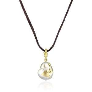 Vibes Whimsical 18 Karat Gold and South Sea Pearl Pendant Necklace