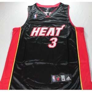  Dwyane Wade Miami Heat Black Sewn Jersey   Size 48 (Medium 