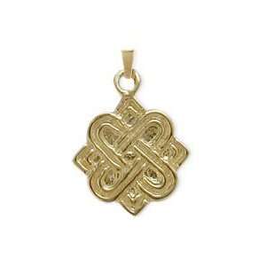  10 Karat Yellow Gold Four Point Knot Celtic Pendant with 