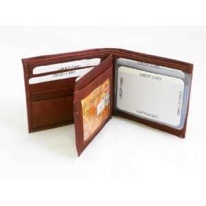   Leather Wallet Bi fold Multi window Pass Case
