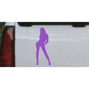 Sexy Girl Silhouettes Car Window Wall Laptop Decal Sticker    Purple 