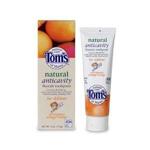  Toms Of Maine Kids Toothpaste, Outrageous Orange Mango 4oz 