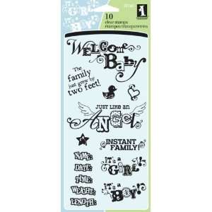  Inkadinkado Clear Stamps 4X8 Sheet Welcome Baby [Office 