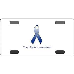  Free Speech Awareness Ribbon Vanity License Plate 