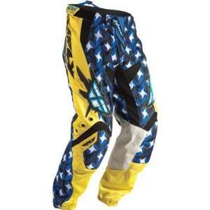  Fly Racing Youth Kinetic Pants   2011   18/Yellow/Blue 