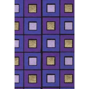  Mod Square Screenprinted Paper  Blue & Violet 20x30 Inch 
