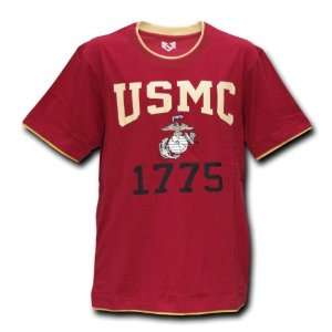  US MARINES RED Military Pitch Double Layer Tee (T/C) 2X 