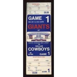   Giants NFL Meadowlands Opening Game Full Ticket   NFL Football Tickets