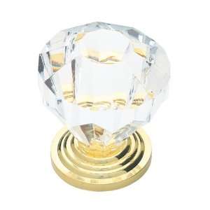  Liberty Hardware P30122 CL C Design Facets Brass and Clear 